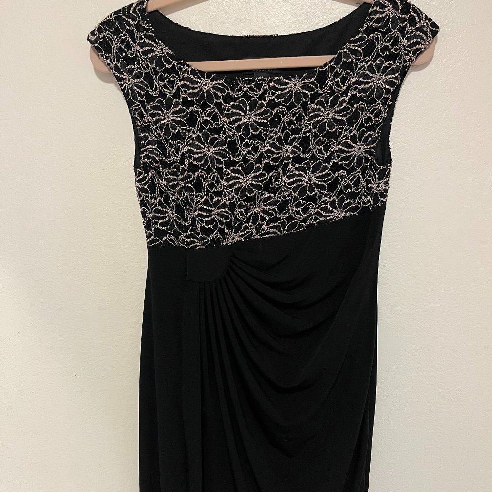 CONNECTED APPAREL WOMEN'S BLACK SIDE-PLEAT/ EMBROIDERED/SIZE 6P/PREOW